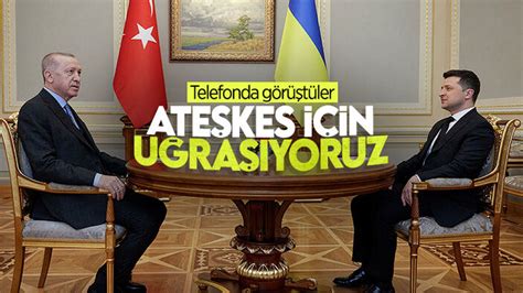 C­u­m­h­u­r­b­a­ş­k­a­n­ı­ ­E­r­d­o­ğ­a­n­,­ ­Z­e­l­e­n­s­k­y­ ­i­l­e­ ­g­ö­r­ü­ş­t­ü­